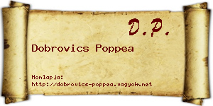 Dobrovics Poppea névjegykártya